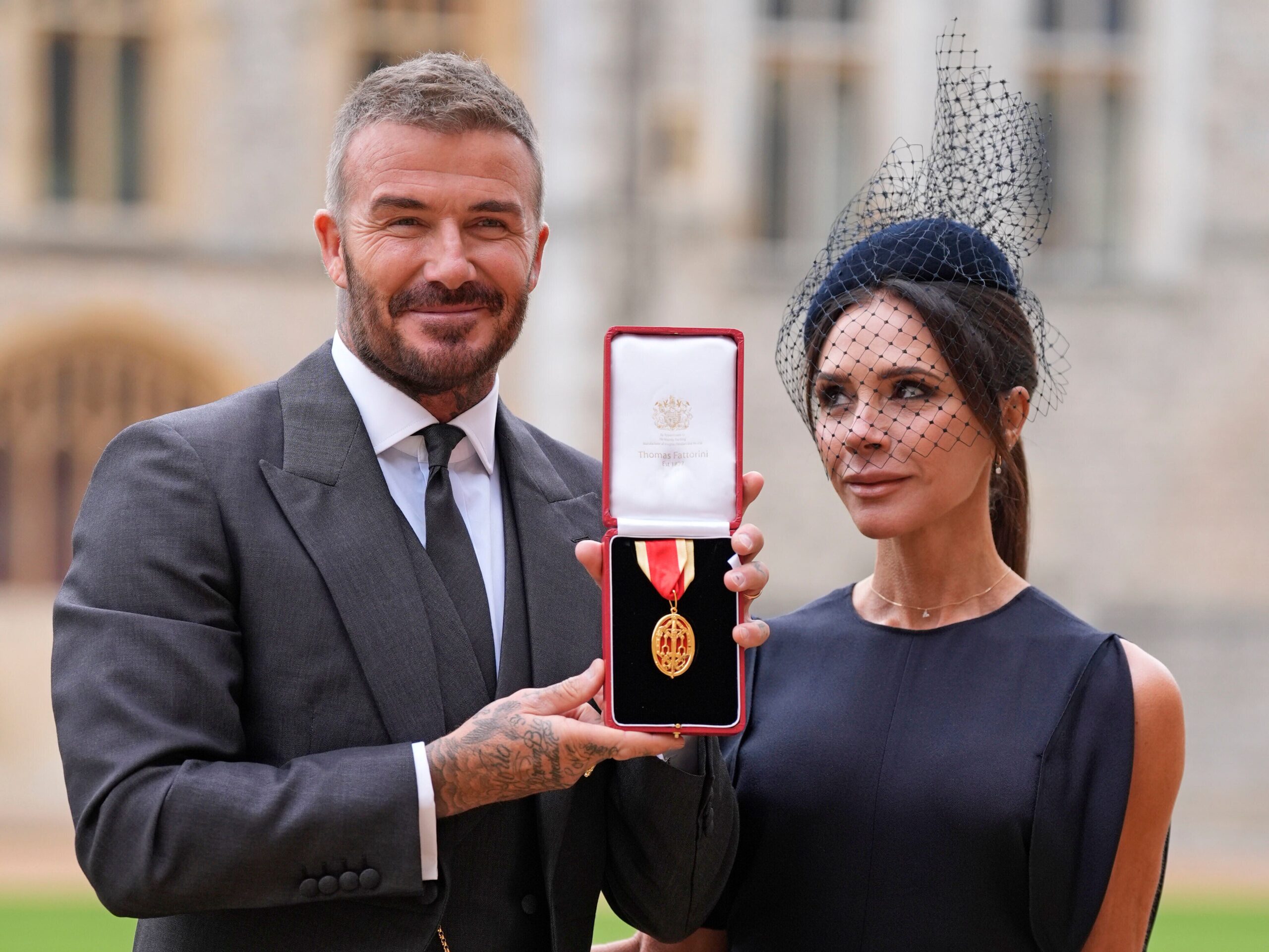 David Beckham recently received a knighthood