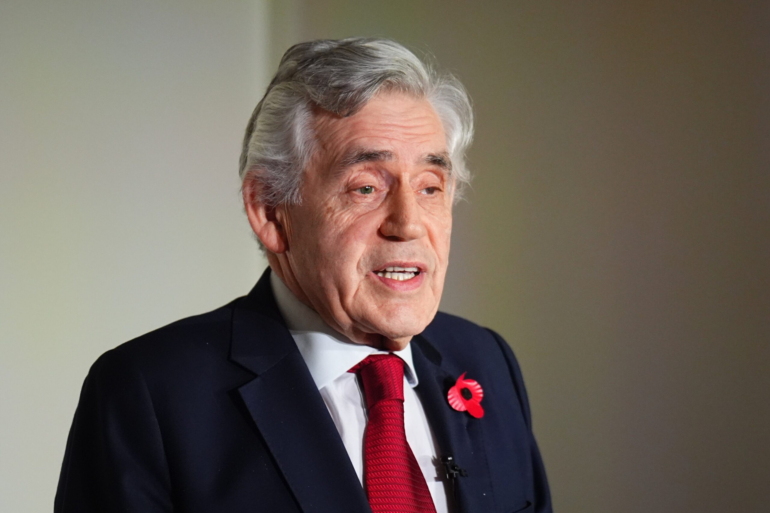 Gordon Brown speaks at a conference to mark the 60th anniversary of the Child Poverty Action Group (CPAG)