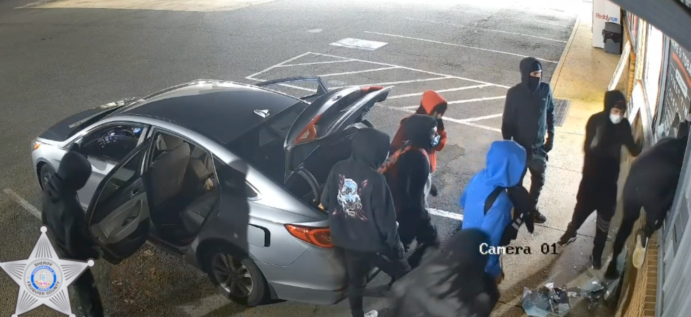 Nine people climbed out of a small car and broke into a Virginia vape shop last month, authorities said as they continue to for the suspected robbers, who made off with $13,000 worth of merchandise
