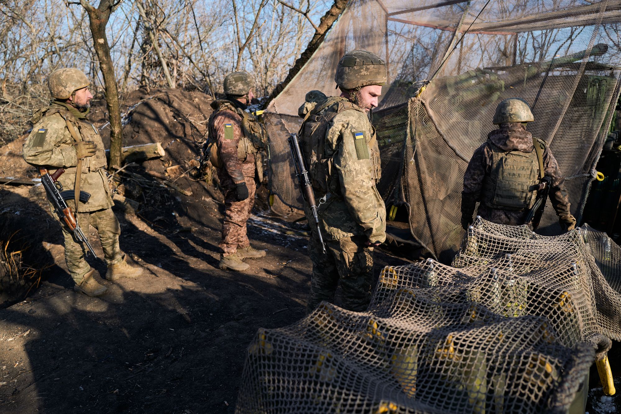 Ukrainian soldiers in Pokrovsk