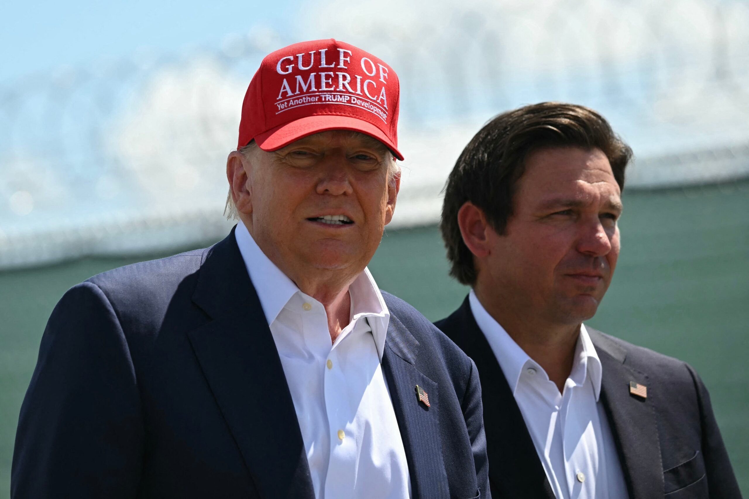 Ron DeSantis, right, with President Donald Trump