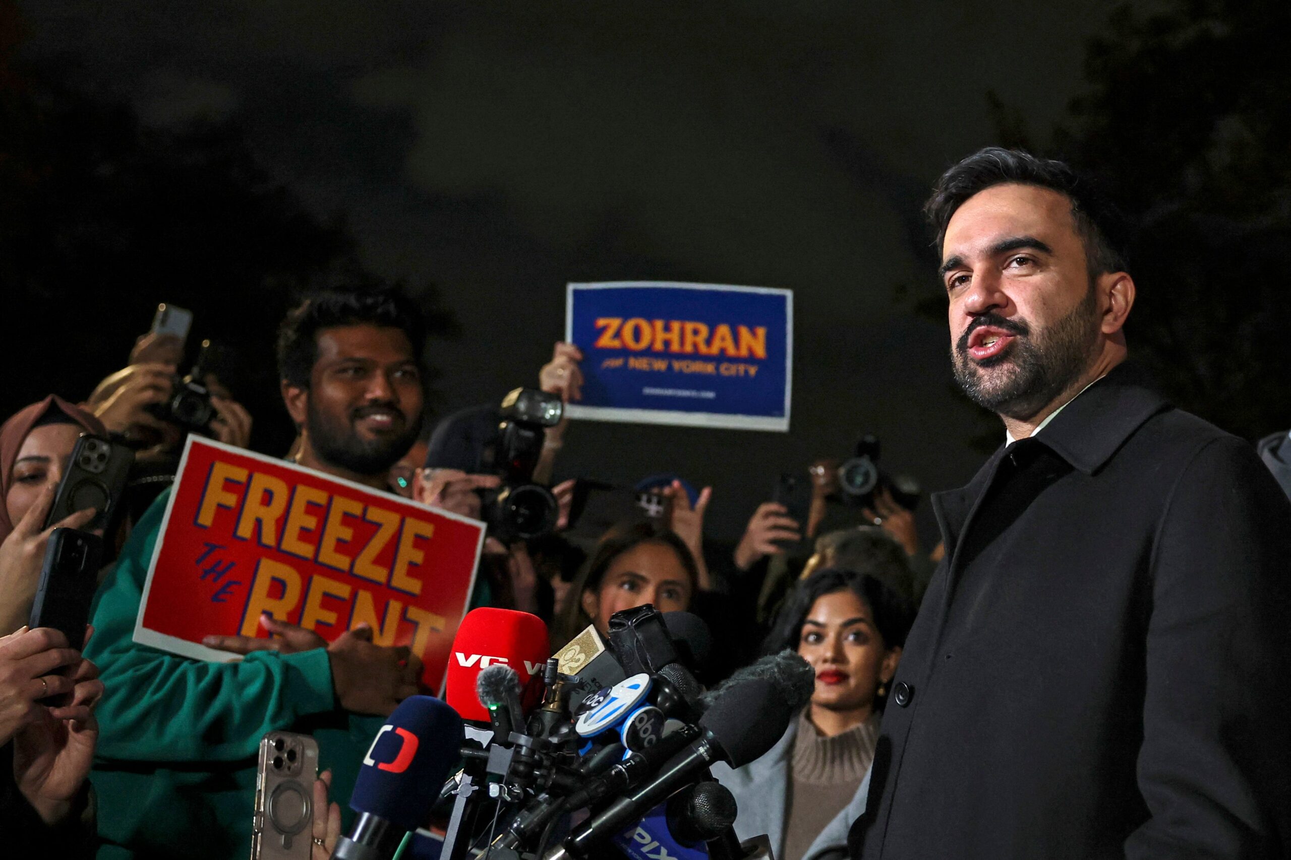 Mamdani is running on a platform of rent freezes and higher taxes on big businesses