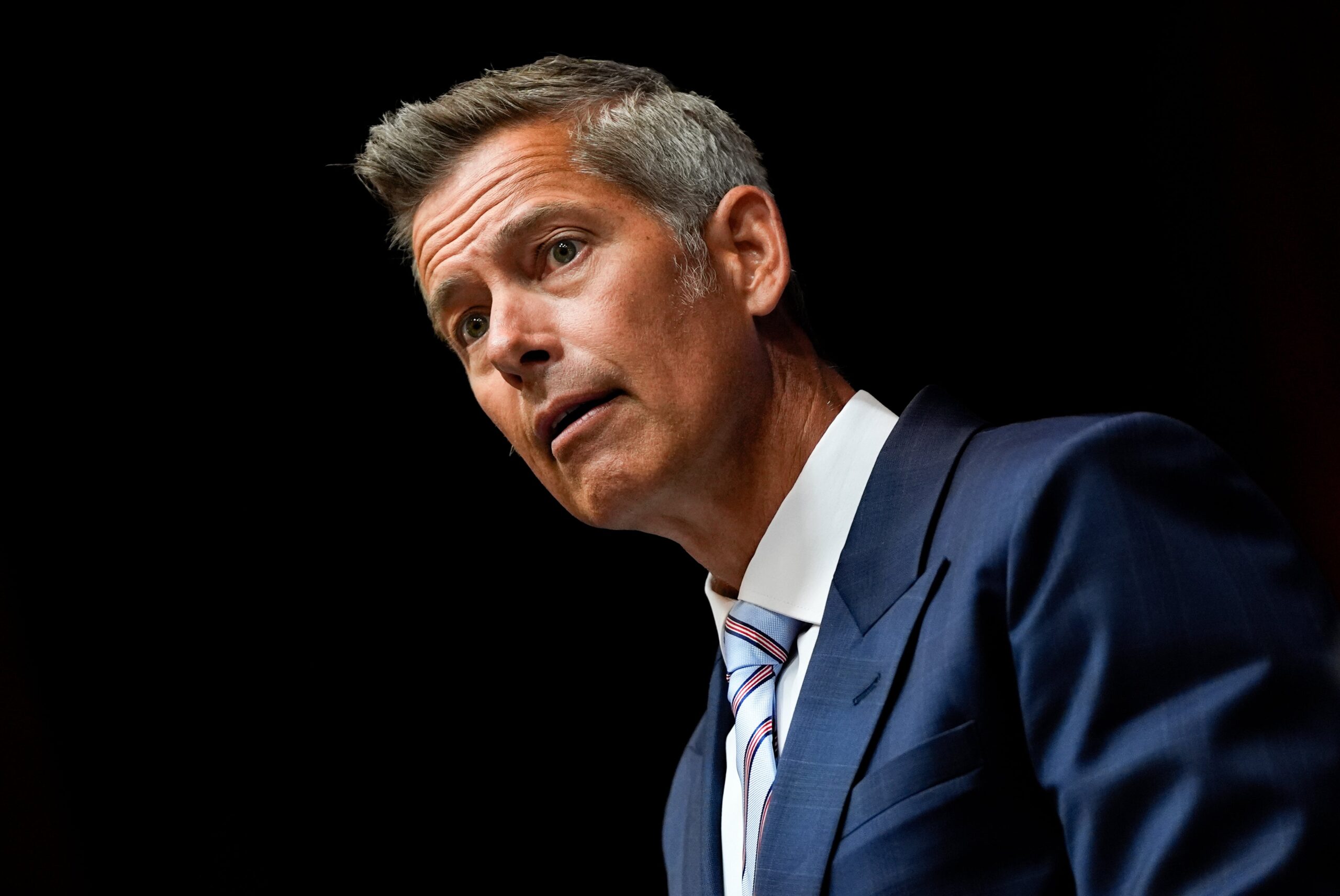 Transportation Secretary Sean Duffy said “mass chaos” would ensue if the government shutdown forced him to close portions of U.S. airspace next week