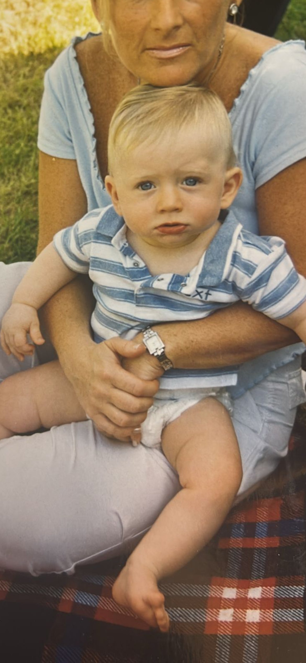 Mr Grange pictured as a baby