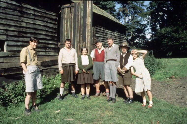 TELEVISION PROGRAMME: Blue Remembered Hills (1978) Picture shows: (L-R) Donald Duck (COLIN JEAVONS), Peter (MICHAEL ELPHICK), Audrey (JANINE DUVITSKI), Willie (Colin Welland), John (ROBIN ELLIS), Raymond (JOHN BIRD) and Angela (HELEN MIRREN) BBC FOUR Saturday December 25, 2004 Dennis Potter's play 'Blue Remembered Hills' involves adult actors portraying a band of West Country children idling a summer away in 1943, until something momentous happens to them. FOR FURTHER INFORMATION CONTACT FLEXTECH/UKTV ON 0207 299 5430.