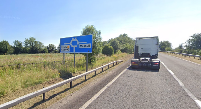 A sign showing the correct spelling of the town’s name