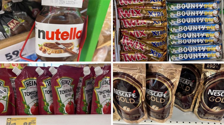 Jana Bakunina took these photos of Western products on sale in a Yekaterinburg supermarket (Photos: Jana Bakunina)