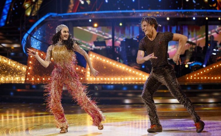 For use in UK, Ireland or Benelux countries only BBC handout photo of Amber Davies and Nikita Kuzmin, during their appearance on the live show of Saturday's Strictly Come Dancing show on BBC1. Picture date: Saturday November 8, 2025. PA Photo. Photo credit should read: Guy Levy/BBC/PA Wire NOTE TO EDITORS: Not for use more than 21 days after issue. You may use this picture without charge only for the purpose of publicising or reporting on current BBC programming, personnel or other BBC output or activity within 21 days of issue. Any use after that time MUST be cleared through BBC Picture Publicity. Please credit the image to the BBC and any named photographer or independent programme maker, as described in the caption.