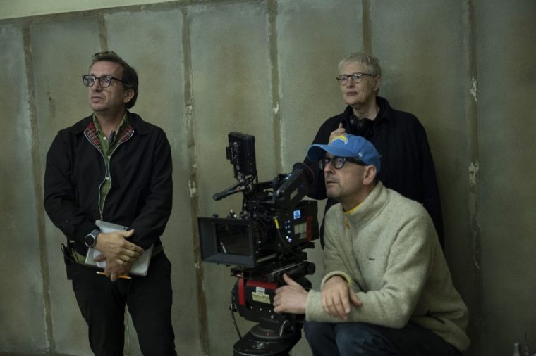 BTS STILLS: BBC'S Prisoner 951 TX DATE:23-11-2025,TX WEEK:47,EMBARGOED UNTIL:18-11-2025 00:01:00,DESCRIPTION:BEHIND THE SCENES. (l-r)Simon Hedges (1st AD), Philippa Lowthorpe (DIRECTOR), Ole Bratt Birkeland BSC (DOP),COPYRIGHT: Dancing Ledge Productions,CREDIT LINE:BBC/Dancing Ledge