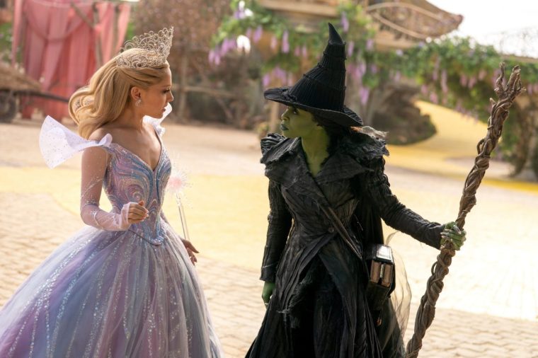 L to R: Ariana Grande is Glinda and Cynthia Erivo is Elphaba in WICKED FOR GOOD, directed by Jon M. Chu. Wicked For Good Film still UPI