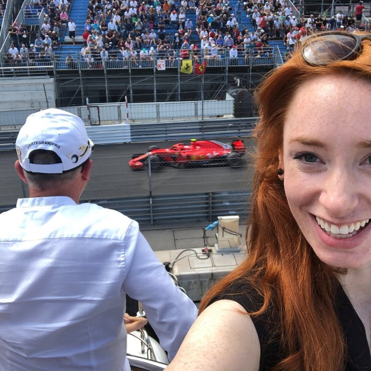 Dr Hannah fry excited to be at F1 https://www.instagram.com/p/BjMULaSAy9h/?img_index=1 Monaco 2018
