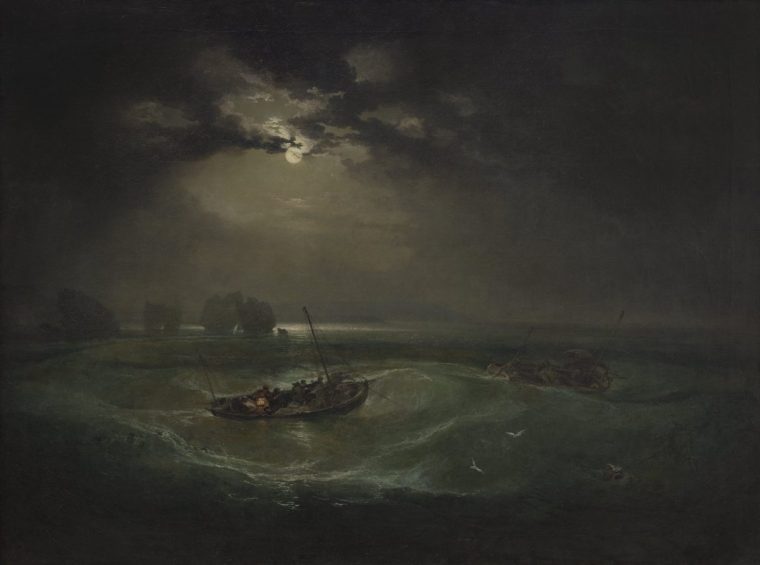 3. J.M.W. Turner, Fishermen at Sea, exh. 1796. Image courtesy of Tate. Turner and Constable 27 November 2025?12 April 2026 | Tate Britain NOTE: Reproductions are not cropped, overprinted, tinted or subject to any form of derogatory treatment without the prior approval of the copyright owner Image supplied by Press Office