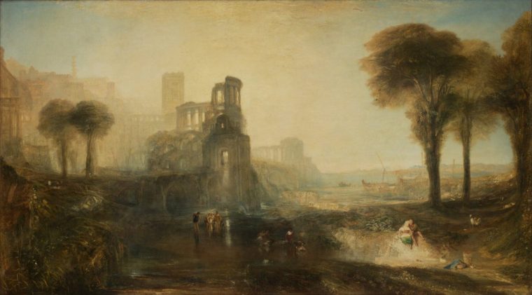 2. J.M.W. Turner, Caligula?s Palace and Bridge, exh. 1831. Image courtesy of Tate. Turner and Constable 27 November 2025?12 April 2026 | Tate Britain NOTE: Reproductions are not cropped, overprinted, tinted or subject to any form of derogatory treatment without the prior approval of the copyright owner Image supplied by Press Office