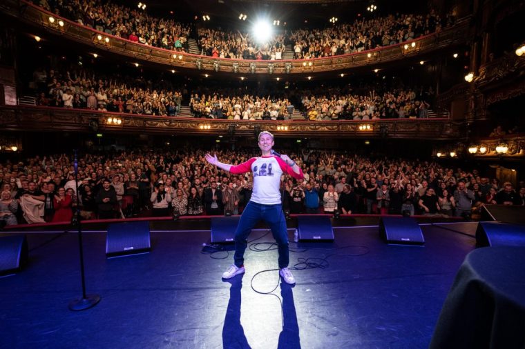 Russell Howard on stage at The London Palladium in 2023 (Photo: Craig Sugden)