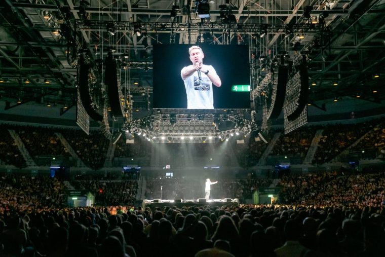 Russell Howard performing at the Ovo Arena Wembley (Photo: Brad Kavanagh)
