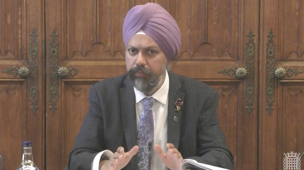 Chair of the defence committee, Tan Dhesi MP, opens the first session in the committee’s inquiry into the Afghan data breach