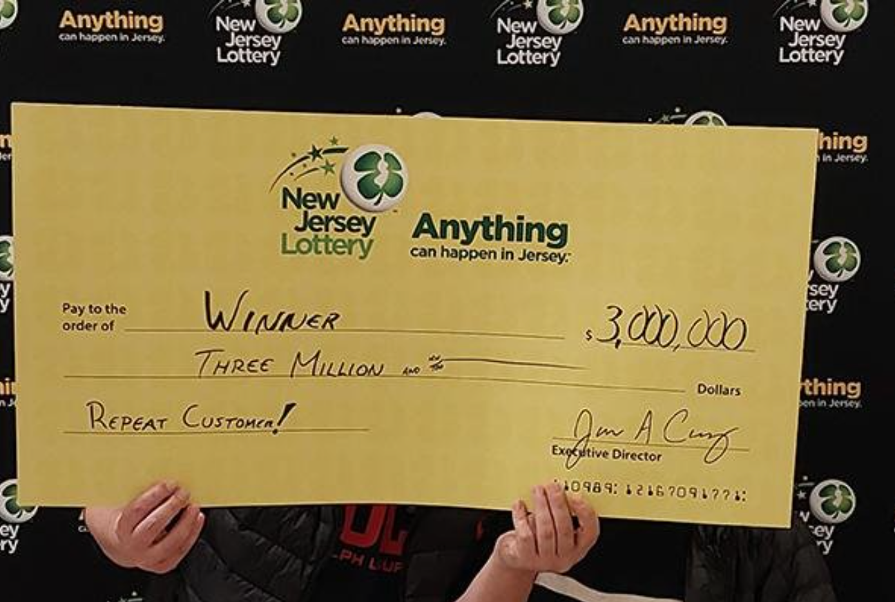 A New Jersey couple won a $3 million jackpot less than six months after they won a $1 million jackpot