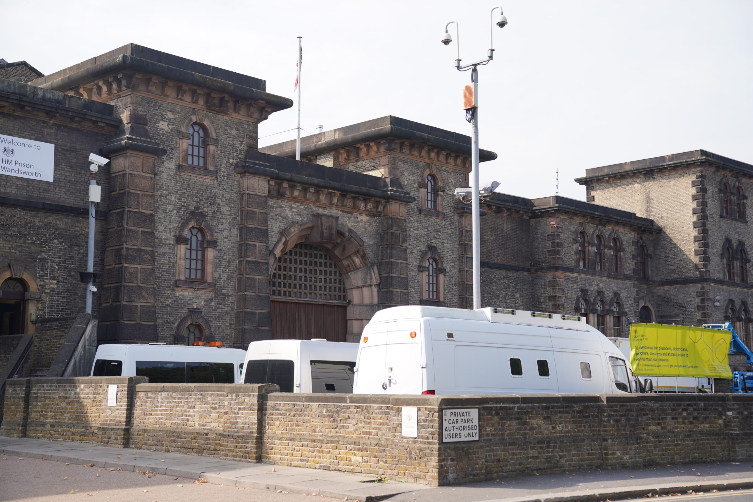 HMP Wandsworth in London, where two prisoners were mistakenly released over the last week. (Lucy North/PA)