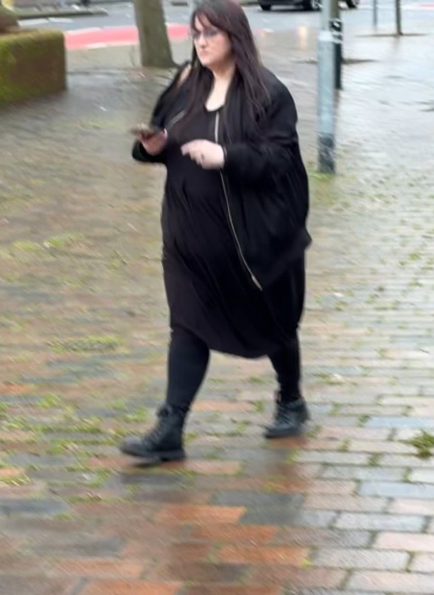 Hayley Bell outside Portsmouth Crown Court after a hearing earlier in 2025