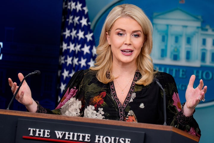 Leavitt hit out at the BBC for being ‘100 per cent fake news’