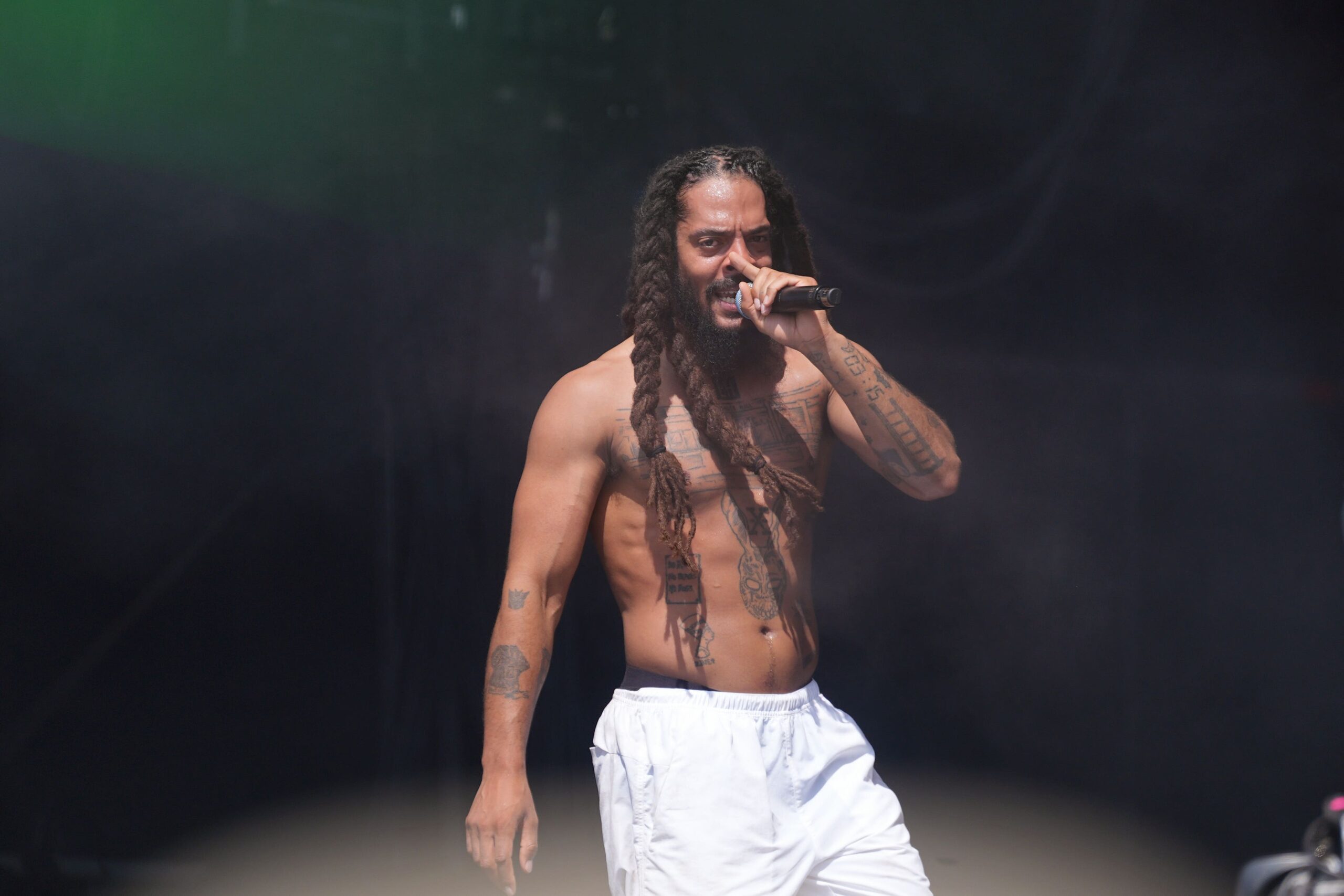 The singer of punk duo Bob Vylan has attended a voluntary police interview in November