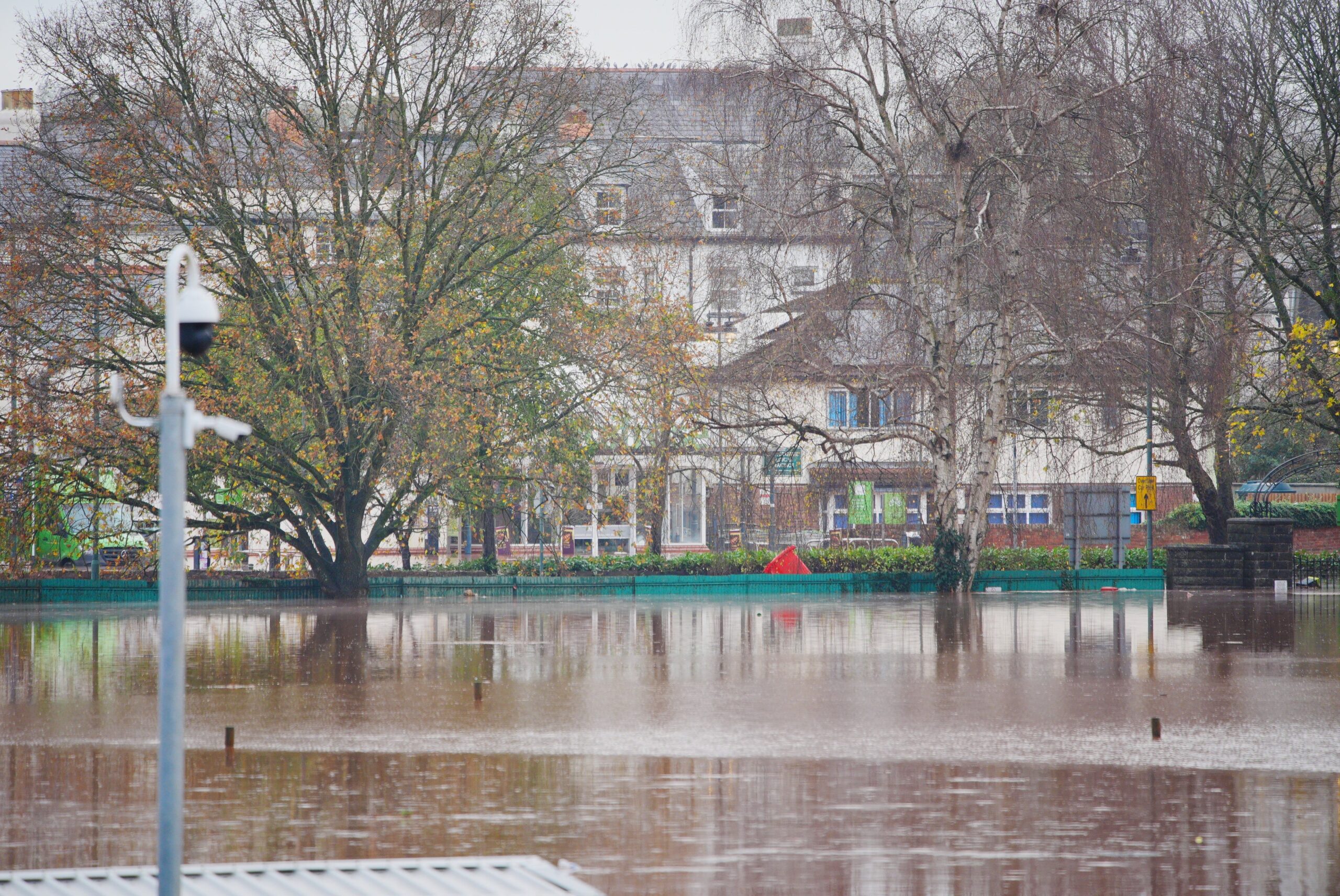 Floodwater in Monmouth in November