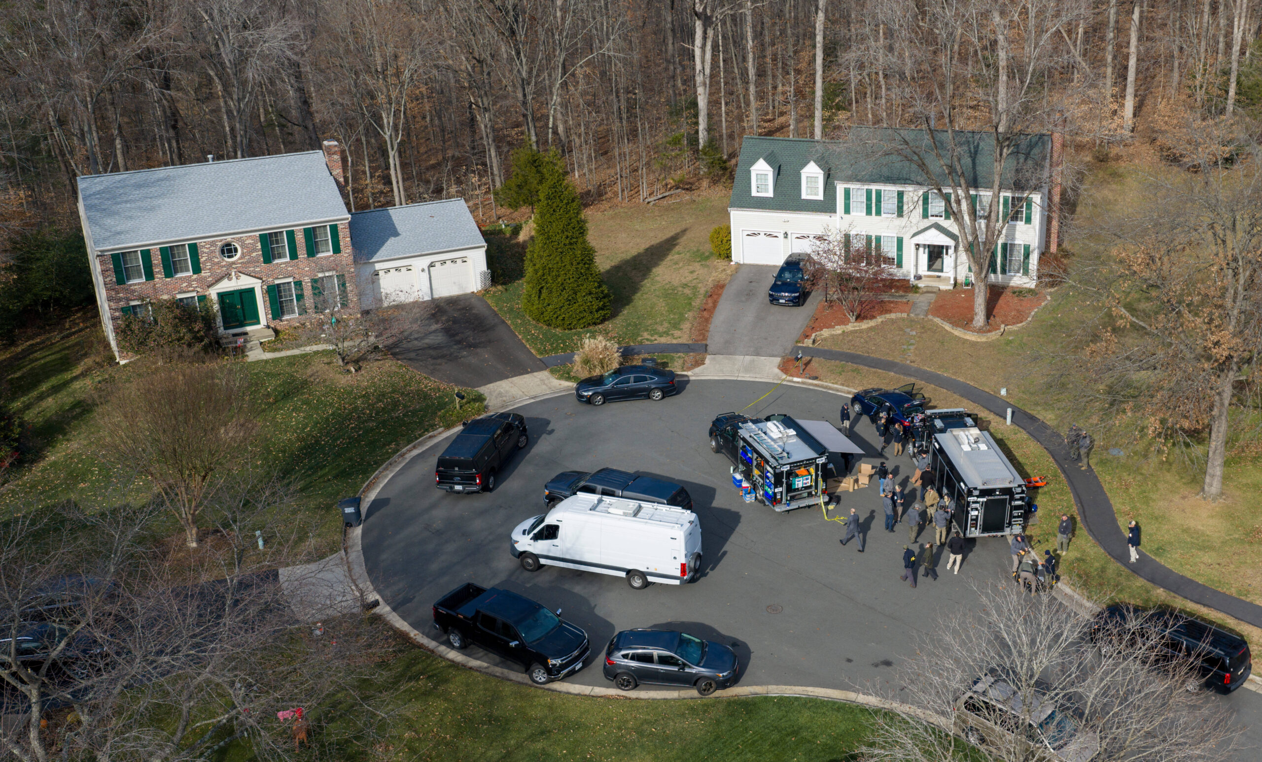 FBI tactical vehicles and agents surrounded a Woodbridge, Virginia, home on the day of Cole’s arrest