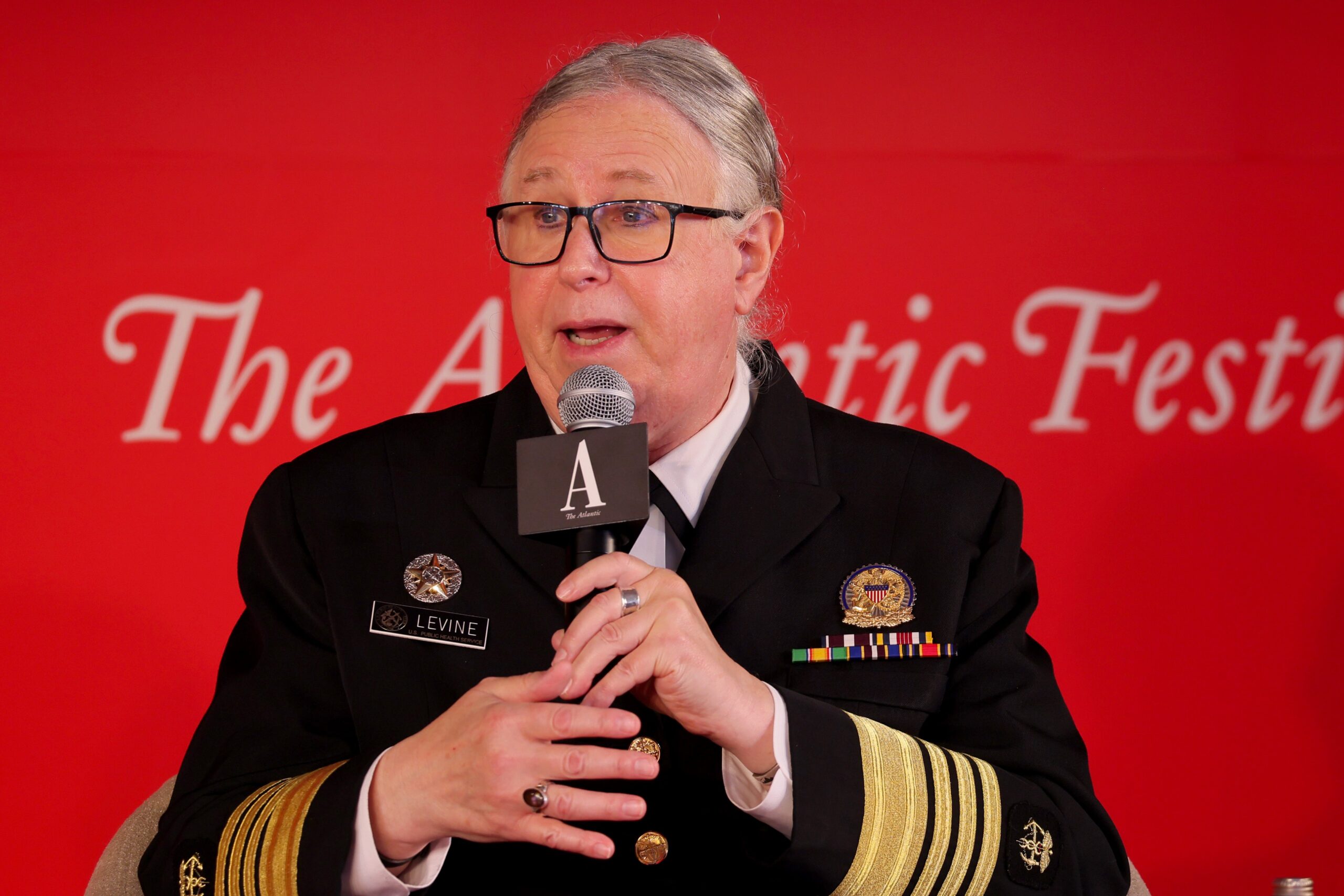 The Department of Health and Human Services removed Adm. Rachel Levine's name from her official portrait, instead using her previous name, a new report reveals