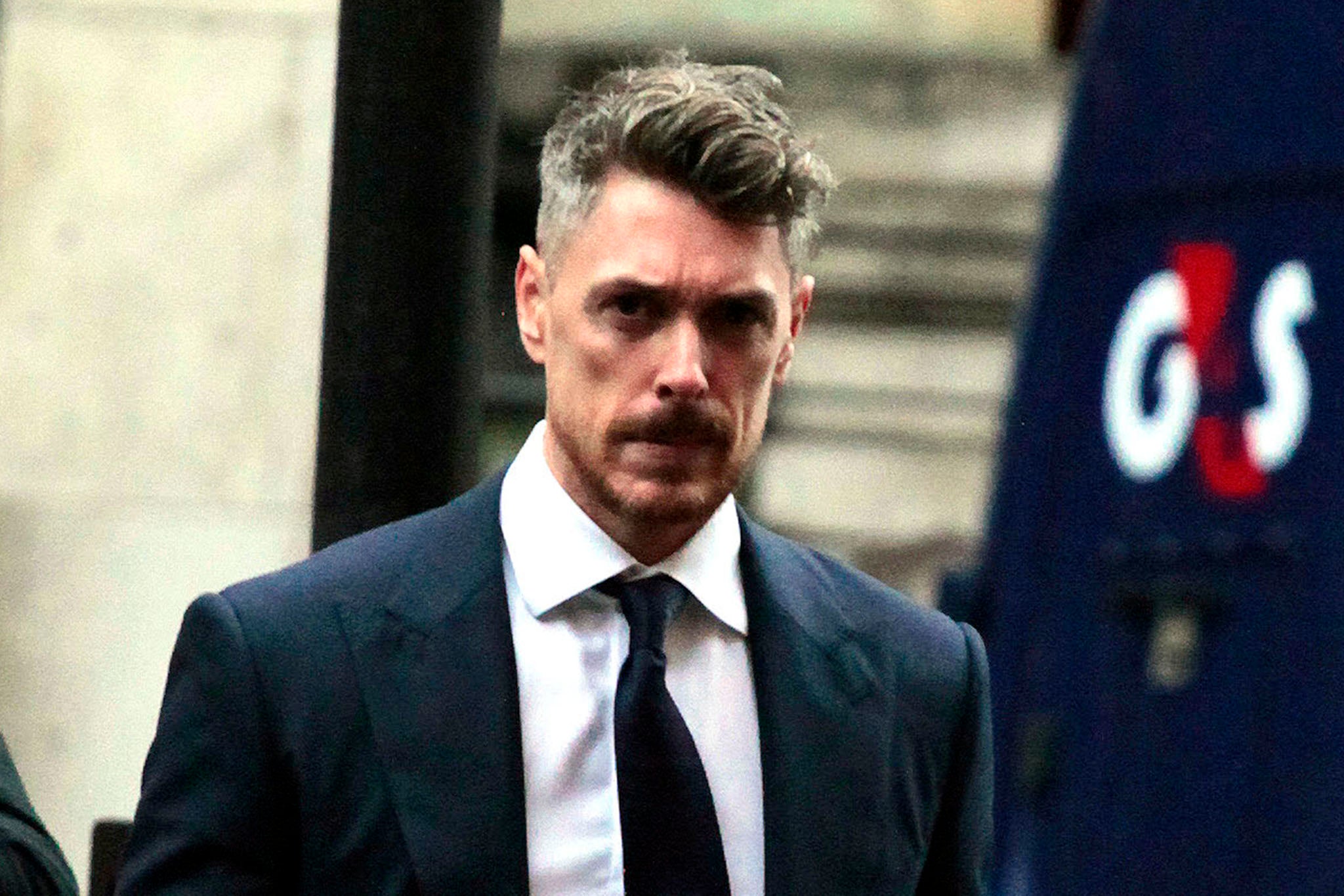 Made in Chelsea star Lonan O'Herlihy outside London's High Court