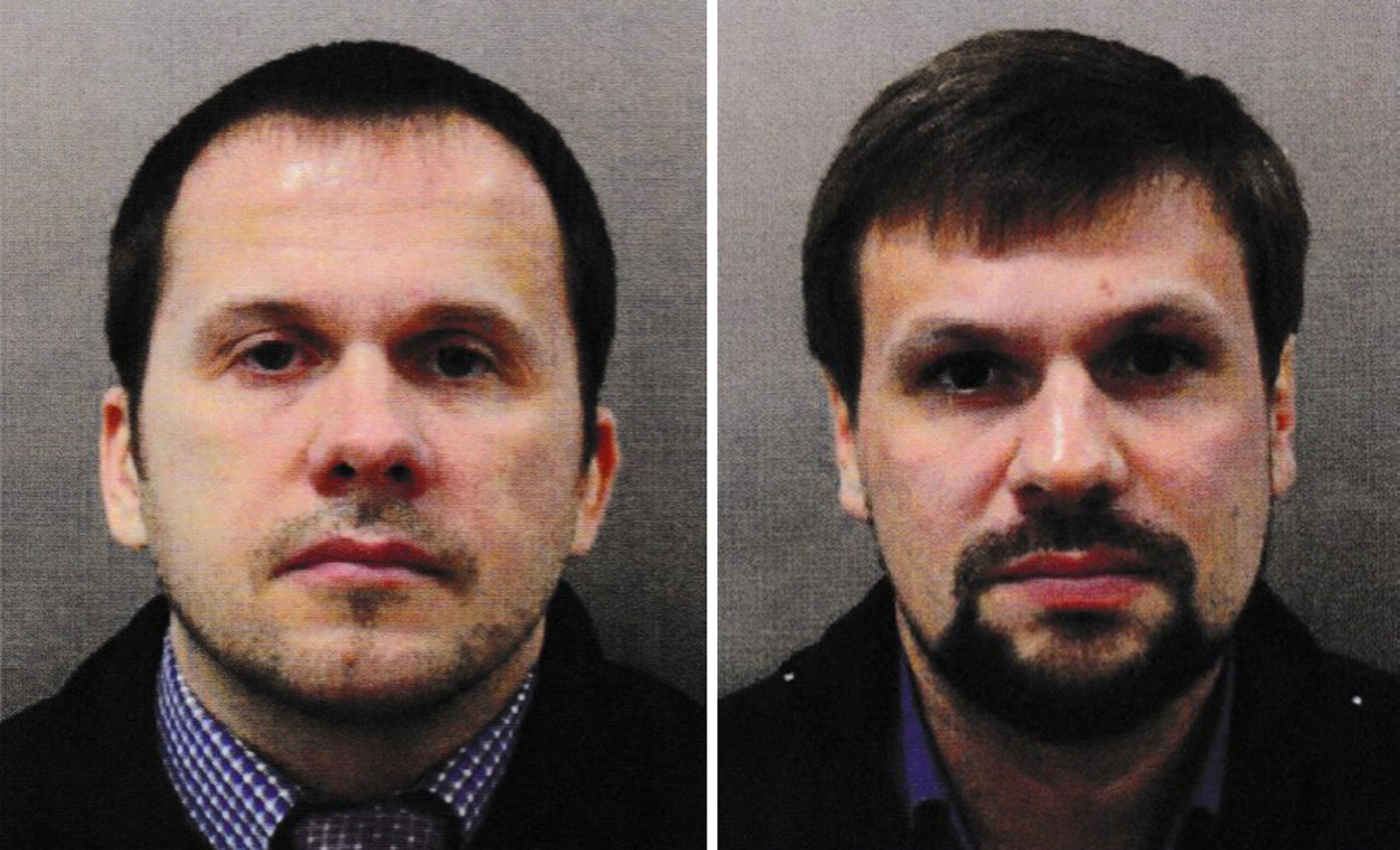 Met Police issued pictures of Alexander Petrov (left) and Ruslan Boshirov.