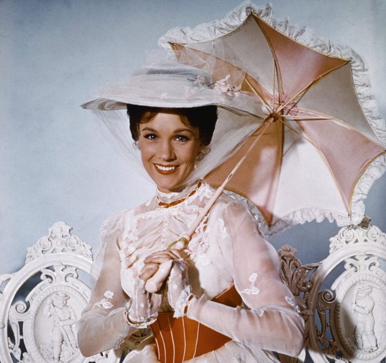 Actress Julie Andrews appears in the title role of the musical-fantasy, Mary Poppins, the whimsical story of an English nanny and her marvelous, magical adventures.