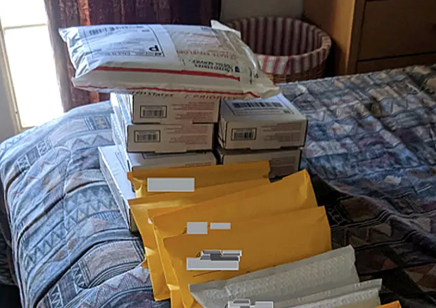 The 74-year-old woman sent more than 1,000 parcels as part of the drug trafficking scheme