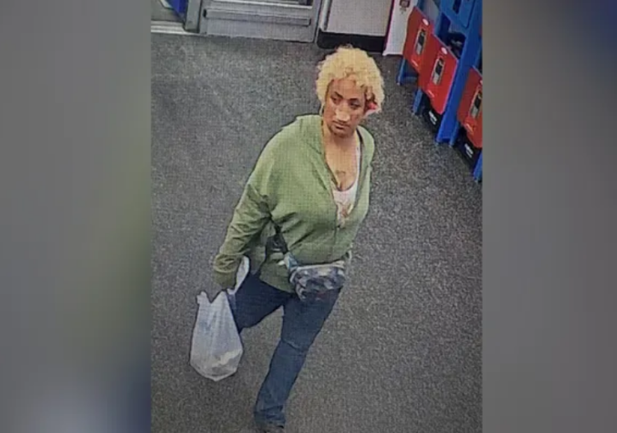 Surveillance photos of Camille Benson led to her arrest for allegedly embedding razorblades into bakery items at Walmart stores in Biloxi