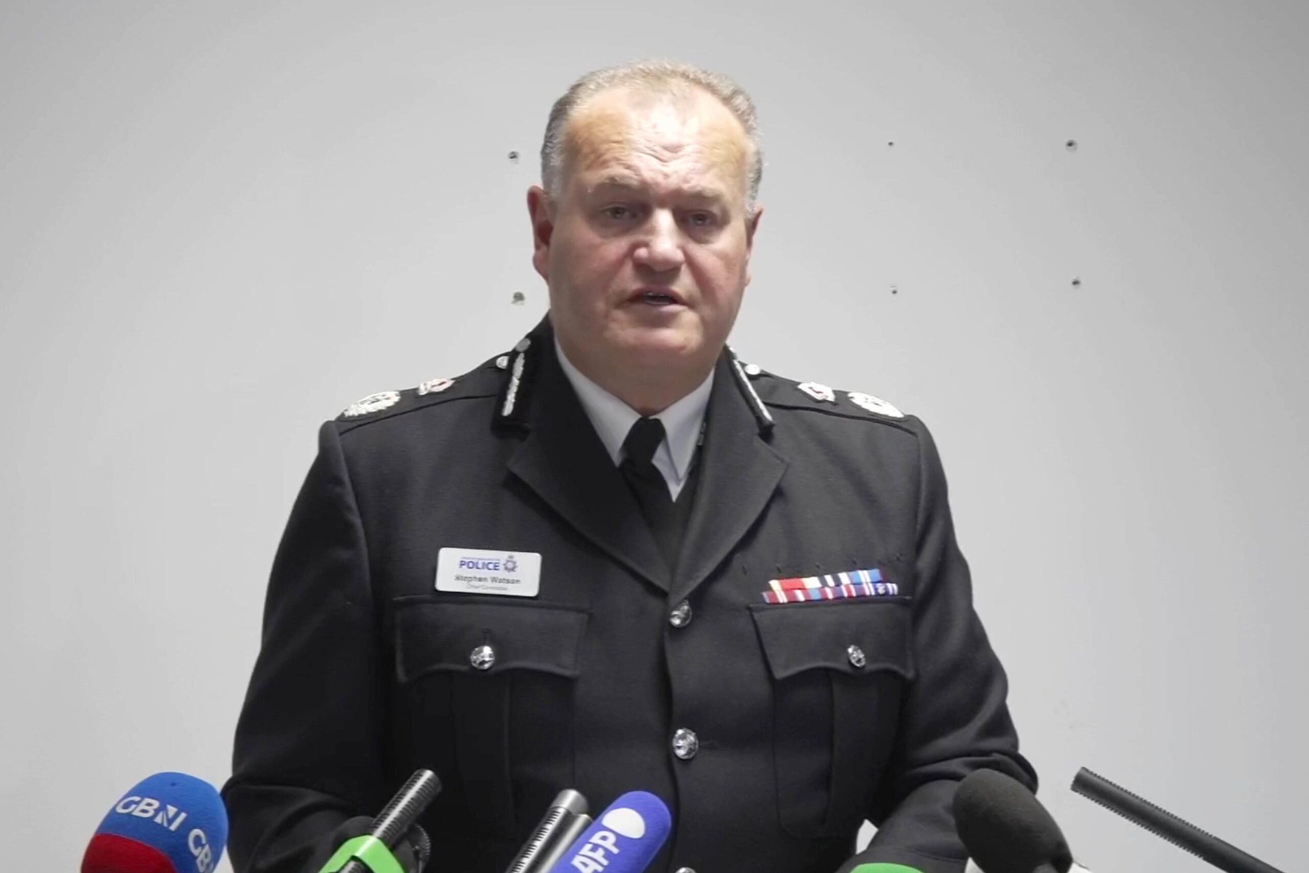 GMP Chief Constable Sir Stephen Watson has said apologising could be seen as ‘performative’(PA)