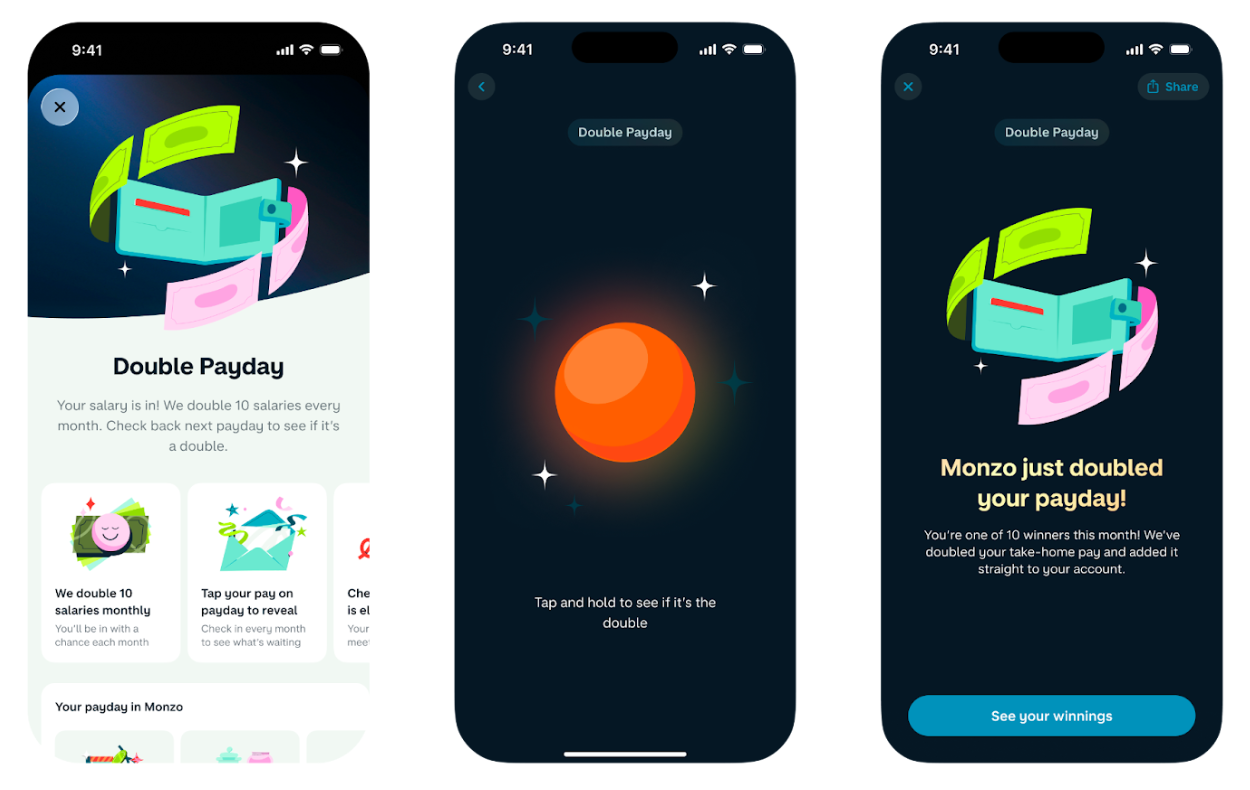 Monzo has shared how its monthly ‘double salary’ draw will look