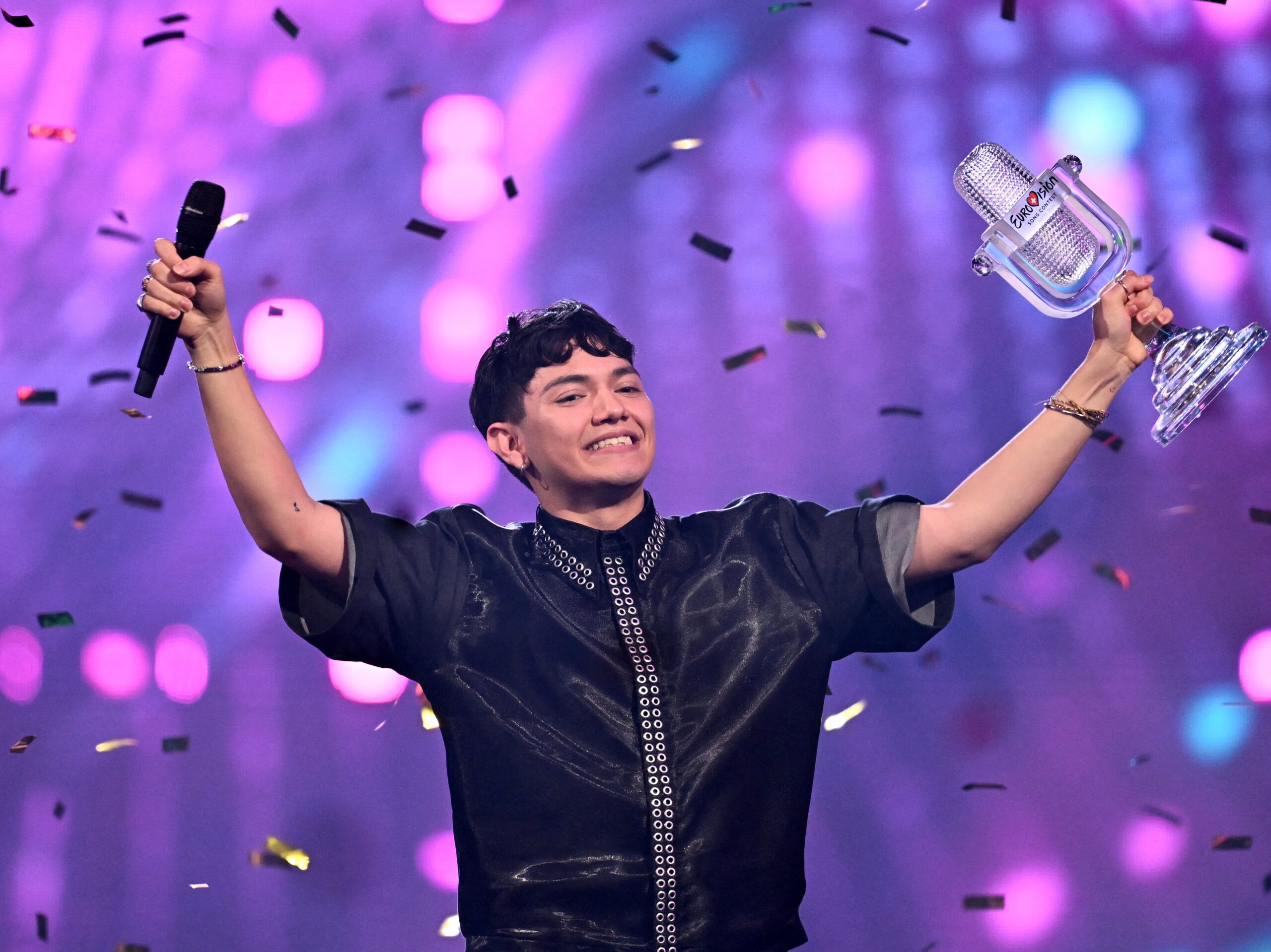 Austrian singer Johannes Pietsch, known as JJ, after winning the 2025 grand final