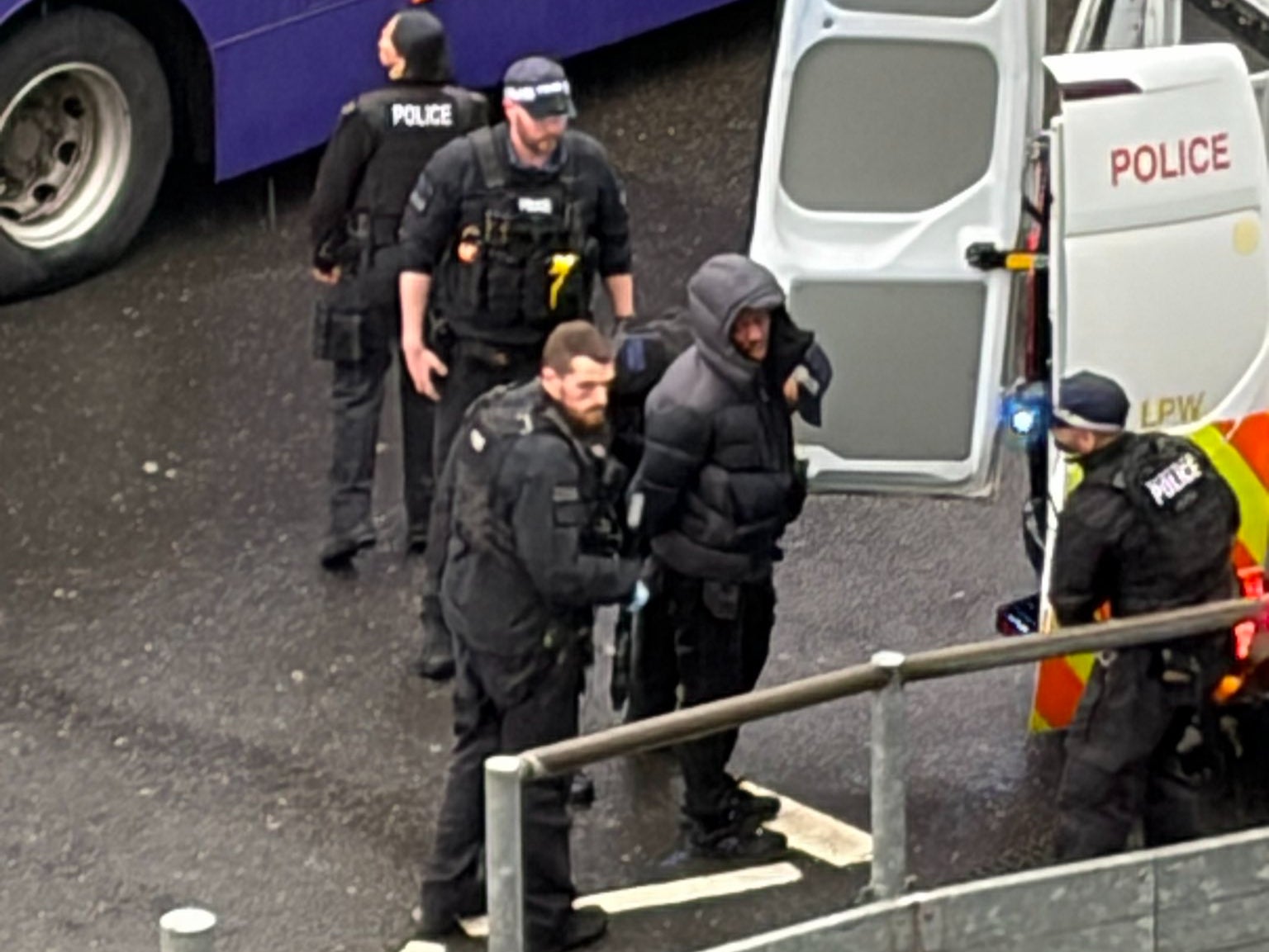 Police have said a 31-year-old man has been arrested on suspicion of assault, but are not treating the incident as terror related