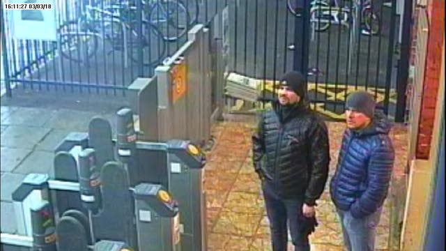 The two suspects charged in relation to the attack on Sergei and Yulia Skripal at Salisbury train station at 16:11hrs on 03 March 2018