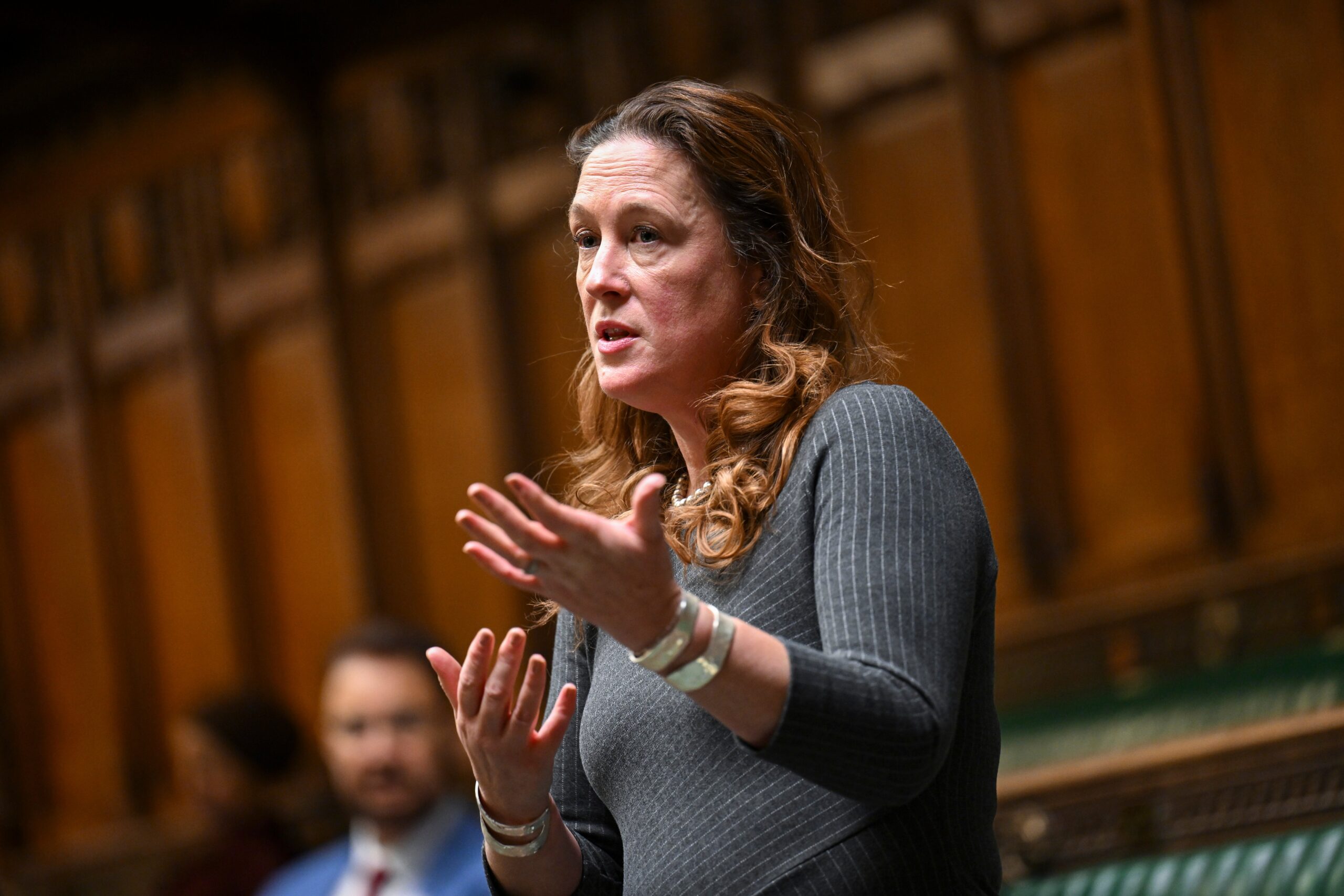 Labour MP Emily Darlington was the target of online trolls moments after asking her question on X