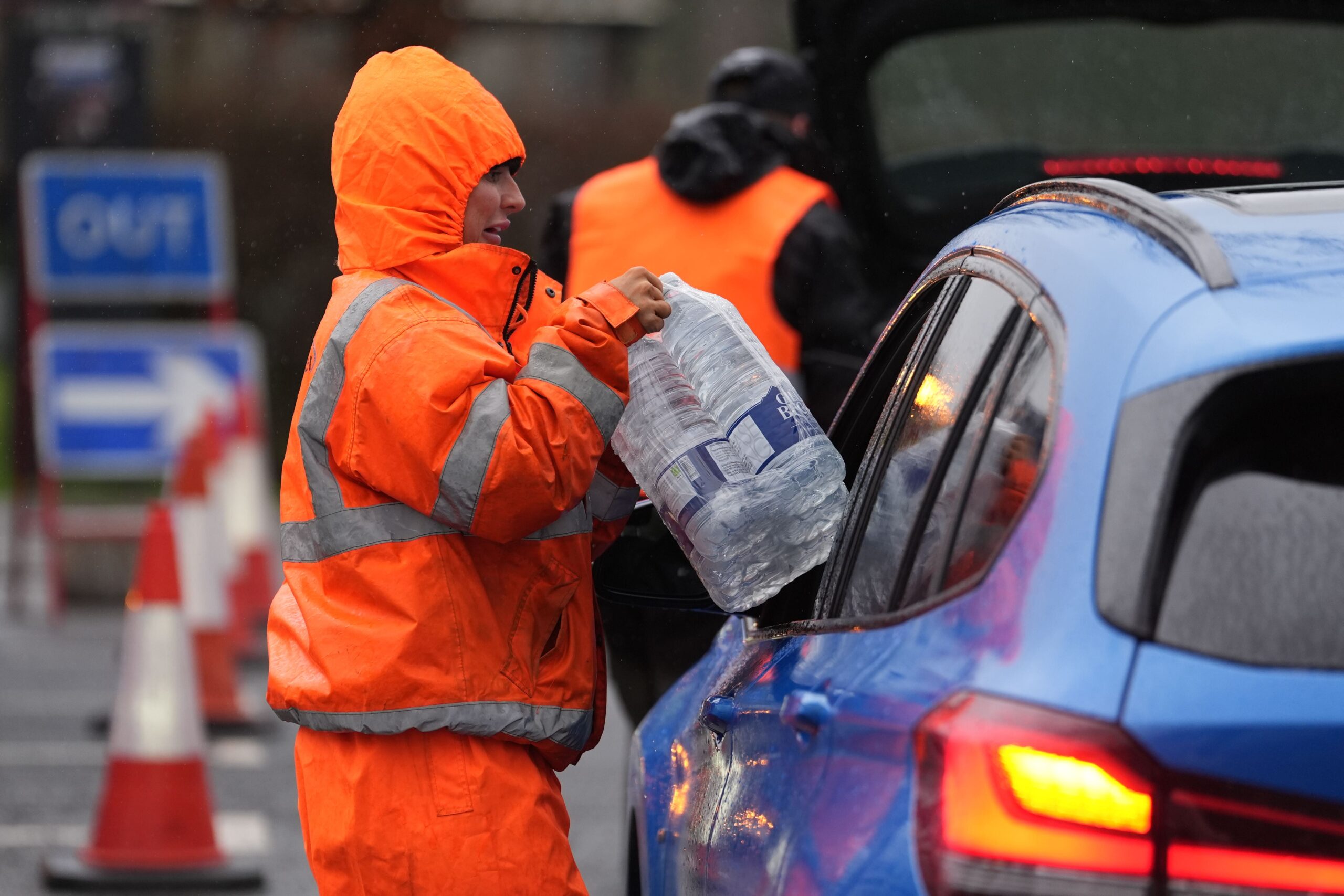 Bottled water stations have opened in East Grinstead, pictured, Tunbridge Wells and Ashford