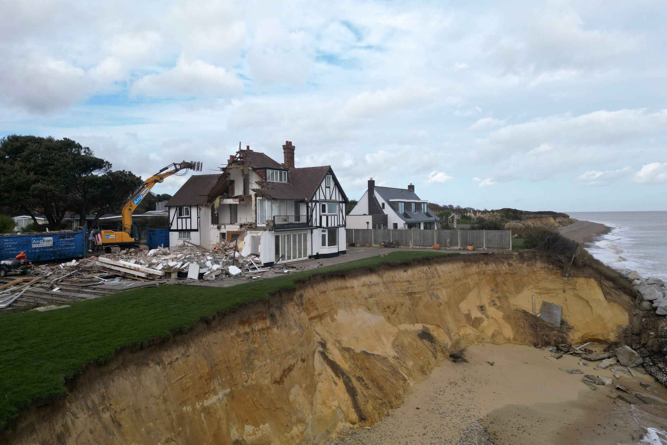 Several homes in Thorpeness, Suffolk, are having to be demolished