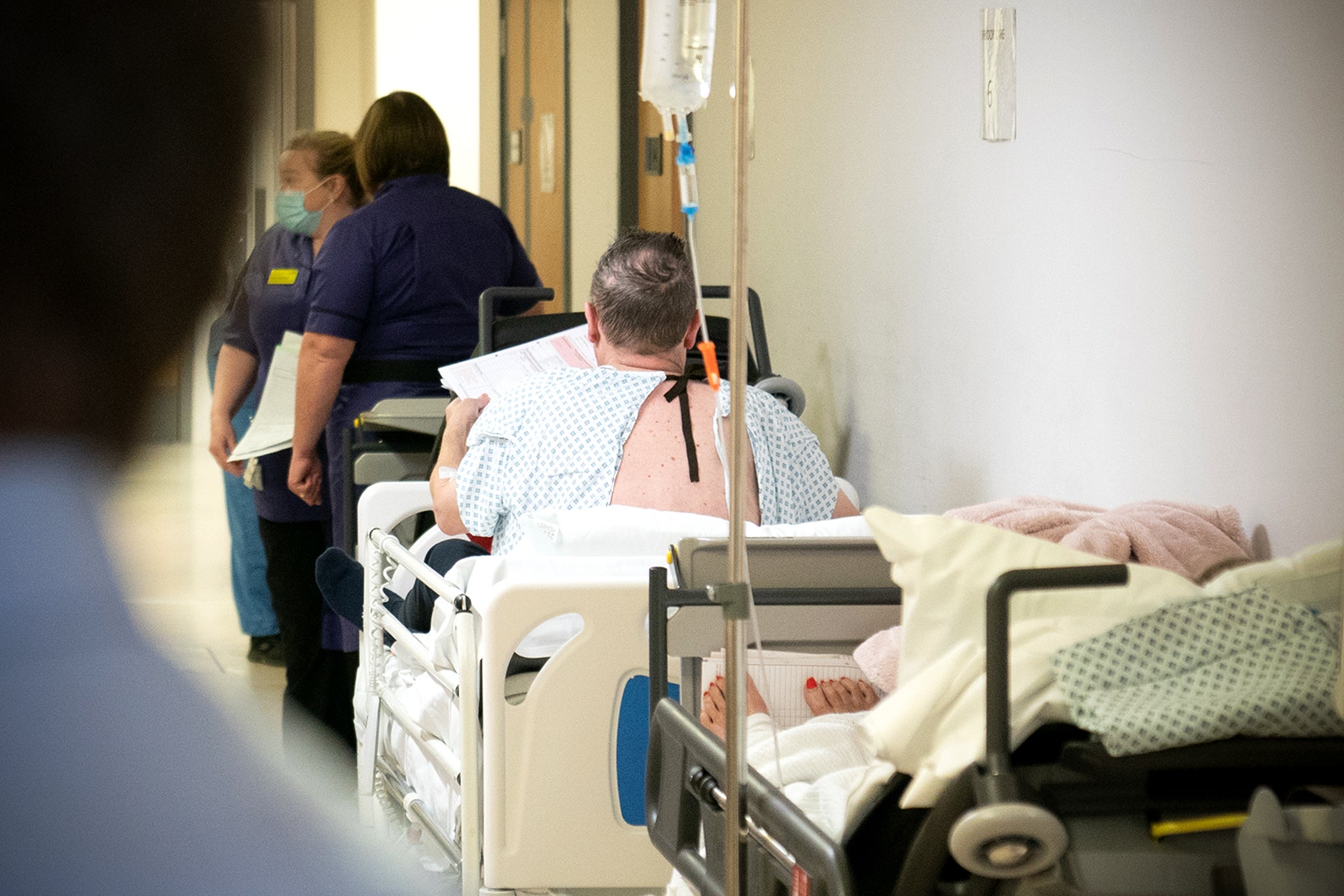 Patients have to wait in corridors for long periods, the trust says