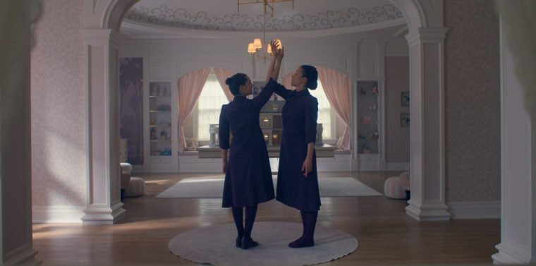 THE TESTAMENTS - ???First Look??? (Disney) MATTEA CONFORTI, CHASE INFINITI The Testaments TV still Disney+