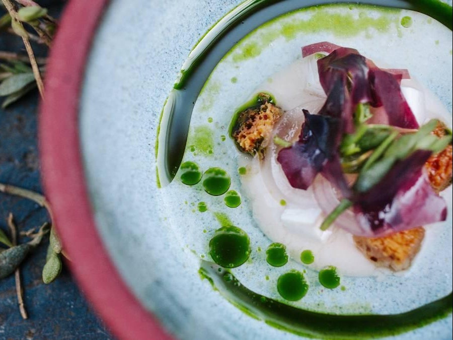 Ynyshir Restaurant and Rooms, near Machynlleth in Ceredigion, charges almost £500 per person for dinner